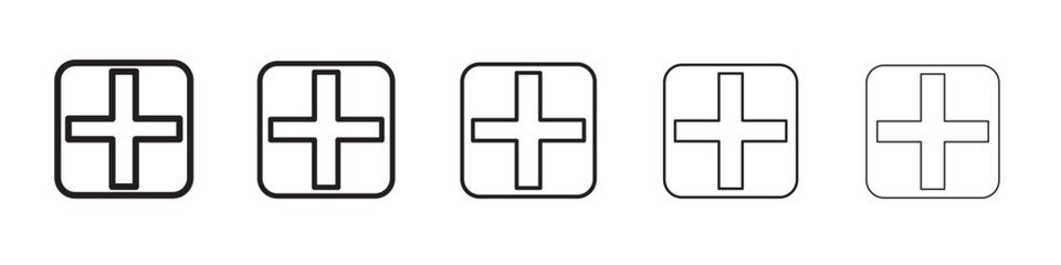 Fototapeta premium Add Icon vector illustration isolated