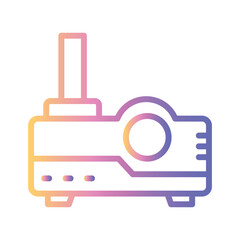 Video Art Projection Color gradient illustration vector icon which can easily modify or edit 
