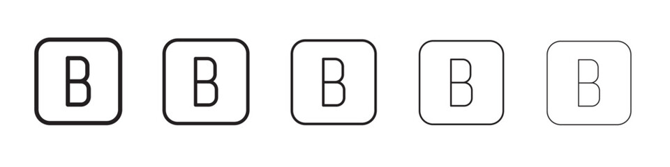 B alphabet icon vector illustration isolated © Hhc