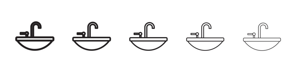 Bathroom sink icon vector illustration isolated
