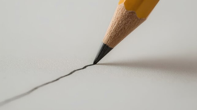 Close-Up of Pencil Tip Writing on Paper