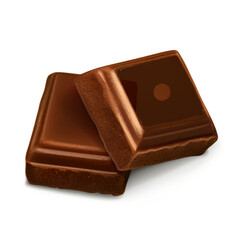 Tasty Chocolate Art Illustration with Transparent Background