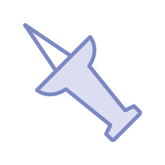 Fototapeta premium Push Pin duotone line icon , vector, pixel perfect, illustrator file 