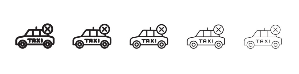 Cancel ordered taxi icon vector illustration isolated