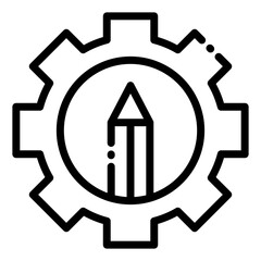setting icon vector for technology ui ux