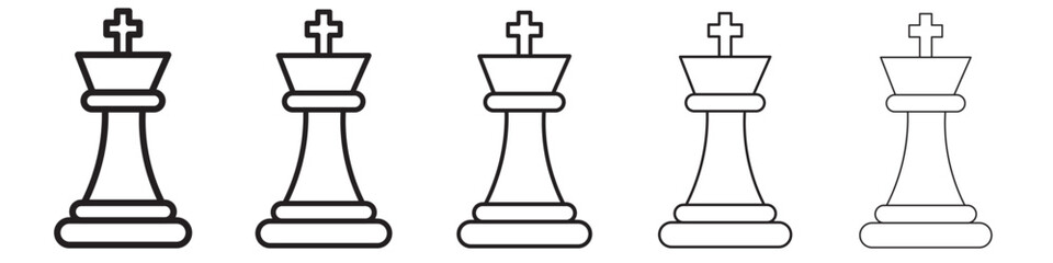 Chess king icon vector illustration isolated