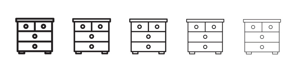 Chest of drawers icon vector illustration isolated