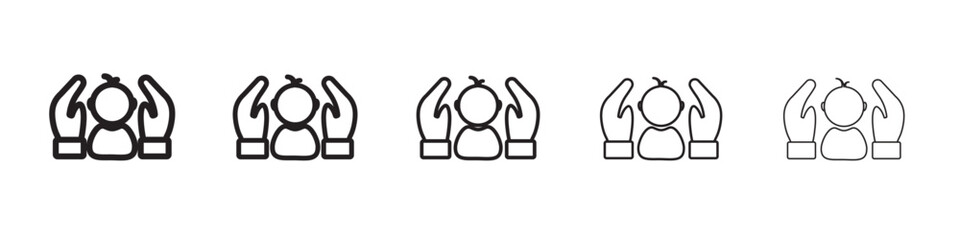 child protect icon vector illustration isolated