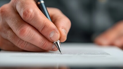 Signing a formal document or agreement
