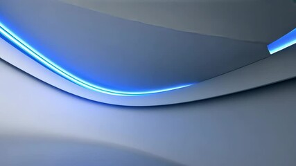 Smooth Gradient Blue Ribbon Curve in Abstract Motion - Powered by Adobe