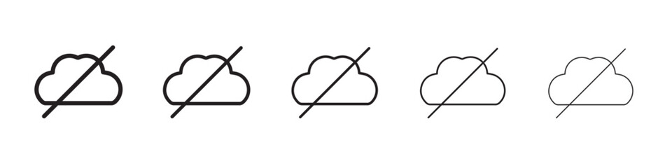 cloud sync disable icon vector illustration isolated