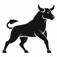 silhouette of a bull