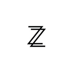 Minimal Letters ZZ Logo Design