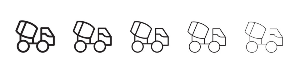 Concrete truck icon vector illustration isolated