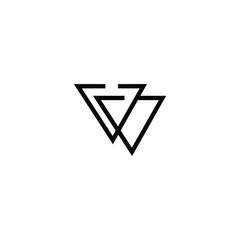 Minimal Letters VV Logo Design