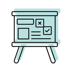 Moodboard color shadow thinline icon , vector, pixel perfect, illustrator file 
