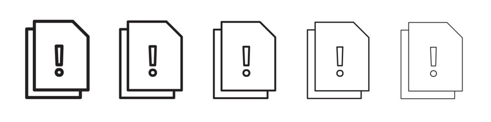 Document error icon vector illustration isolated