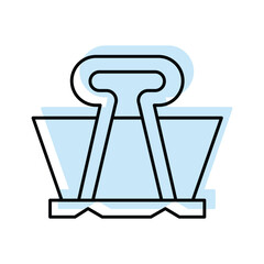 Paper Clip color shadow thinline icon , vector, pixel perfect, illustrator file 

