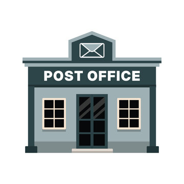 Post Office Building Vector Illustration Mail and Delivery