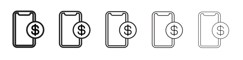 E-Business mobile icon vector illustration isolated