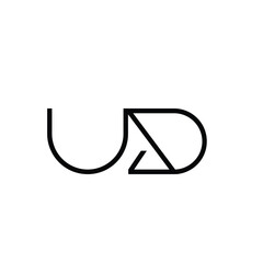 Minimal Letters UD Logo Design