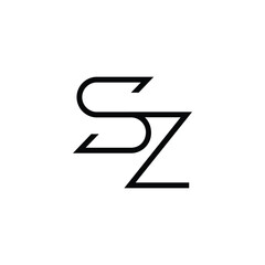 Minimal Letters SZ Logo Design