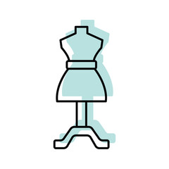 Sketching Mannequin color shadow thinline icon , vector, pixel perfect, illustrator file 
