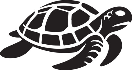 Turtle vector silhouette design