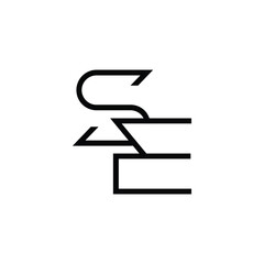 Minimal Letters SE Logo Design