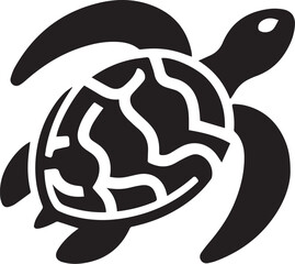 Turtle vector silhouette design