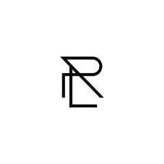 Minimal Letters RL Logo Design
