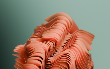 Modern Artistic Design Featuring Organic Coral-like Layers