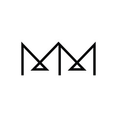 Fototapeta premium Minimal Letters MM Logo Design