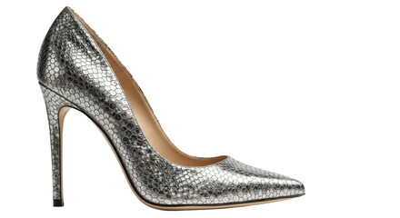Obraz premium silver glamour shoe isolated on transparent background