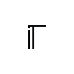 Minimal Letters IT Logo Design