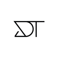 Minimal Letters DT Logo Design