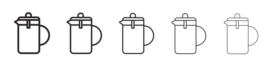 French press icon vector illustration isolated