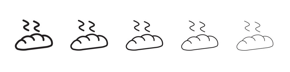 fresh bread icon vector illustration isolated