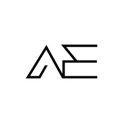 Minimal Letters AE Logo Design