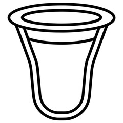 Beaker line art vector