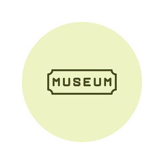 Museum Ticket vector, pixel perfect, illustrator file 
