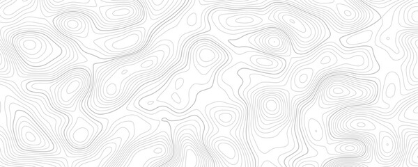Abstract background wavy topographic line contour geography map. Seamless pattern and banner design. Modern and dynamic feel to topographic mapping vector illustration.