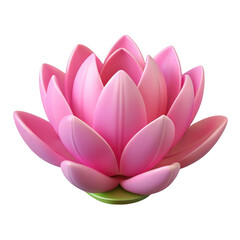 3d realistic pink lotus flower render