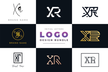 Initial letters XR Logo Design Bundle