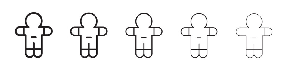 Gingerbread man icon vector illustration isolated