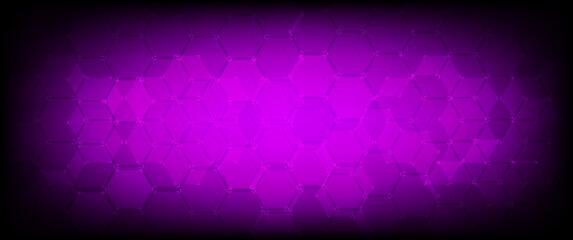 Dark gray and blue technology hexagonal vector background. Abstract blue bright energy flashes under a hexagon in a dark hi-tech futuristic modern vector background gaming honeycomb texture grid.	