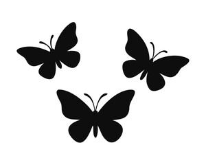 set of butterflies