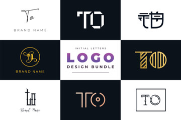 Initial letters TO Logo Design Bundle