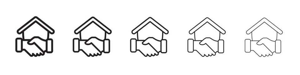 hands home deal icon vector illustration isolated