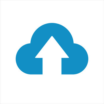 Cloud Storage Upload Vector Illustration Data Backup Icon